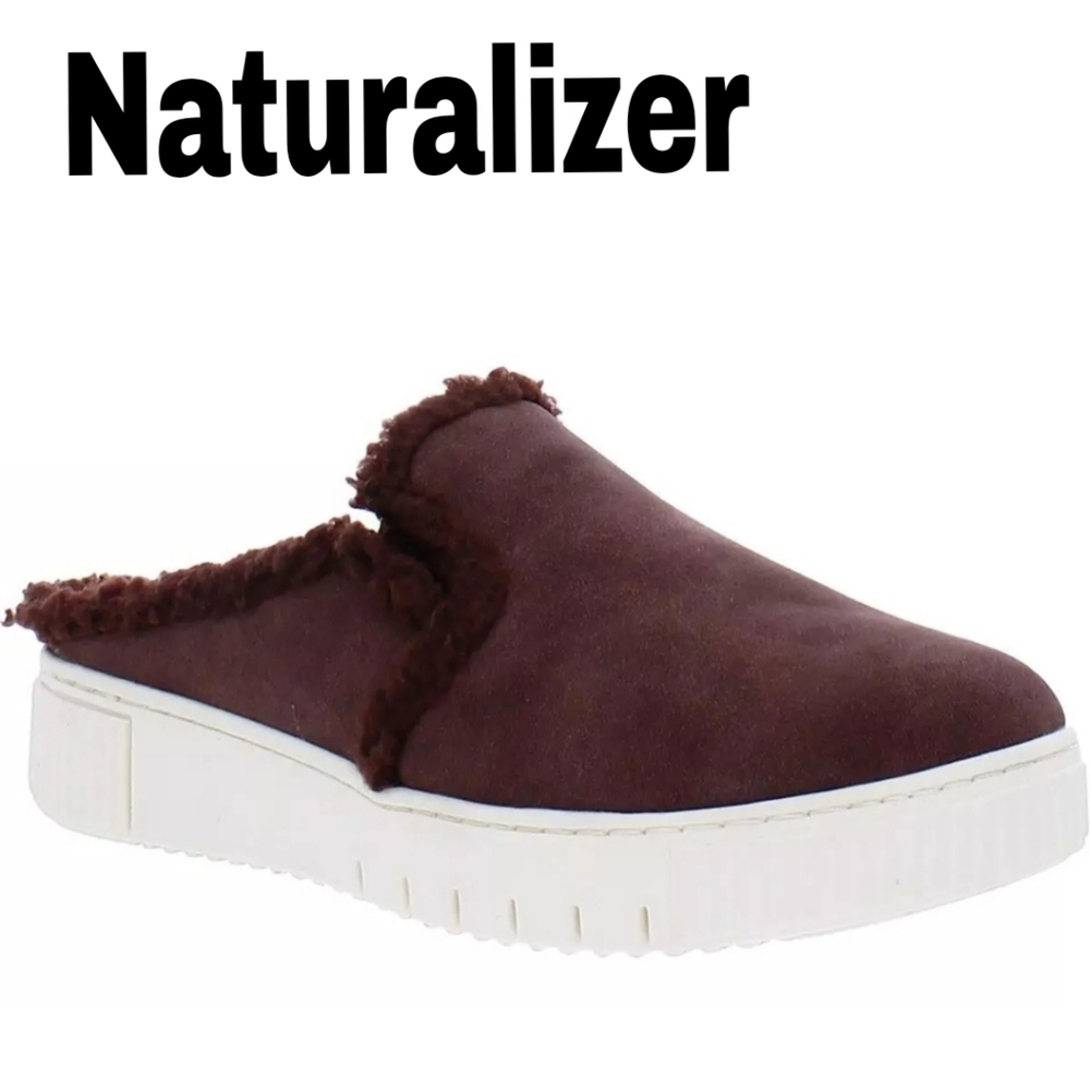 NWB SOUL Naturalizer Womens Truly-Cozy Dark Wine Red Mules Shoes 8 W wide